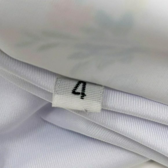 Flowers By Zoe Girls Size 4 White Floral One Piece Swimsuit - Picture 6 of 6